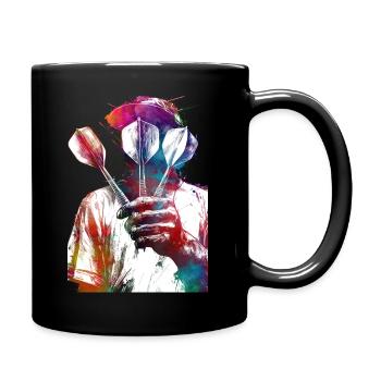 Dart Player Sports Art #darts #sport - Full Colour Mug - black - Right