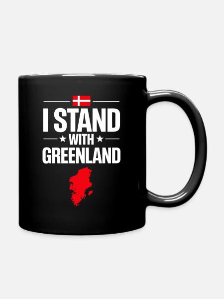 Soutien Groenland Carte Drapeau - Mug uni - noir