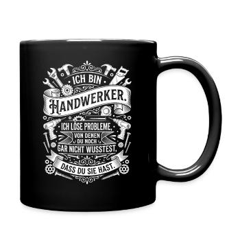 I am a craftsman, problem solver, humor - Full Colour Mug - black - Right