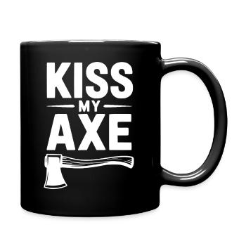 küssen - Tasse einfarbig - Schwarz - Rechts