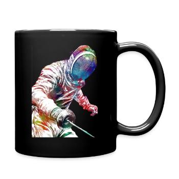 Fencing sport art #fencing #sport - Full Colour Mug - black - Right