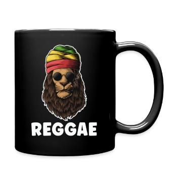 Rastafari Reggae Lion - Tasse einfarbig - Schwarz - Rechts