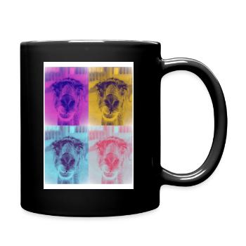 Quadruple portrait d’Alpaga l PopArt - Mug uni - noir - Droite
