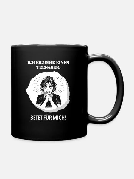 I'm raising a teenager – pray for me! - Full Colour Mug - black