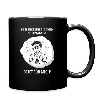 I'm raising a teenager – pray for me! - Full Colour Mug - black - Right