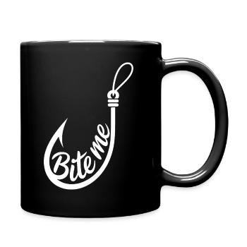 Beiß mich Haken - Tasse einfarbig - Schwarz - Rechts