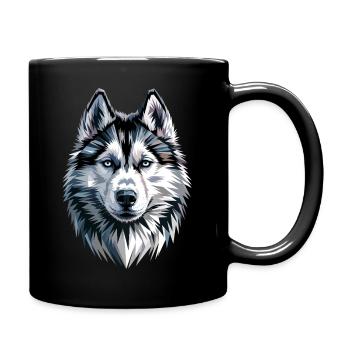 Husky Dogs Lover Dog Love Siberian Huskies - Full Colour Mug - black - Right