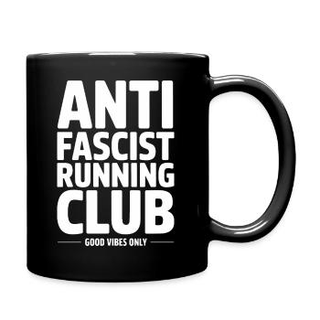 Antifaschistischer Laufclub – Antifa-Tee - Tasse einfarbig - Schwarz - Rechts