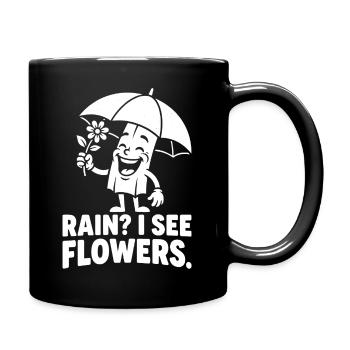 Je vois des fleurs - Mug uni - noir - Droite