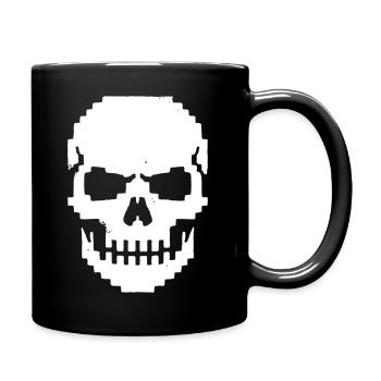 Mâchoire de Crâne Pixel 8-Bit - Mug uni - noir - Droite