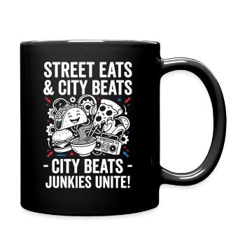 City Snacks Beats Junkies Unite - Full Colour Mug - black - Right