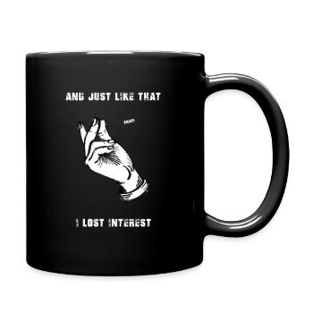 Interest Lost Hand Sign - Full Colour Mug - black - Right
