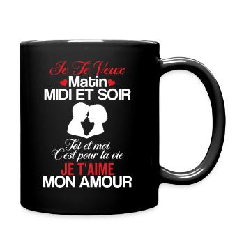 Saint Valentin Toi Et Moi Amour Couple Assortis  - Mug uni - noir - Droite