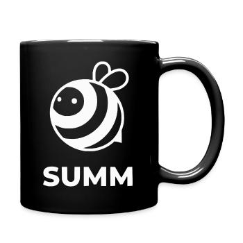 Summende Biene Icon-Design - Tasse einfarbig - Schwarz - Rechts