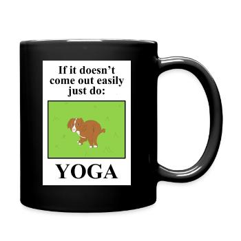Conception de farces de yoga pour chiens - Mug uni - noir - Droite
