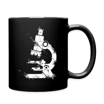 Microscope Vintage Grunge - Full Colour Mug - black - Right