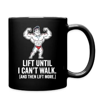 Kraft Cartoon Motif Lift More - Full Colour Mug - black - Right