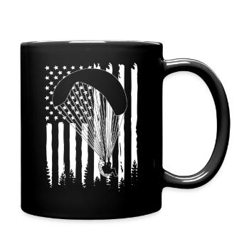 Paragliding Skydive - Full Colour Mug - black - Right