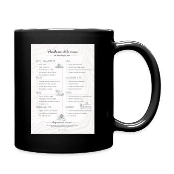 Routine douce pour la maison - Planning de ménage  - Mug uni - noir - Droite