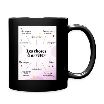 ZITAT. HUMOR. LÖSUNG. WEIHNACHTEN. JAHR - Tasse einfarbig - Schwarz - Rechts