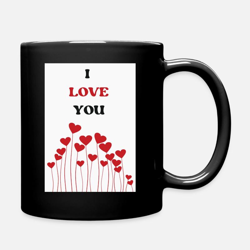 I LOVE YOU. COUPLE. JUST MARRIED. EVJF - Mug uni - noir