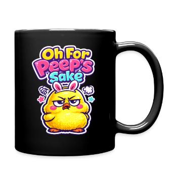 Happy Easter Easter Chick Vintage - Full Colour Mug - black - Right