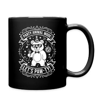 Party Fashion Lets Paw-Ty - Full Colour Mug - black - Right