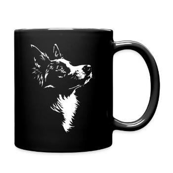 Border Collie Silhouette Herding Dogs Dogs Wilsigns - Full Colour Mug - black - Right