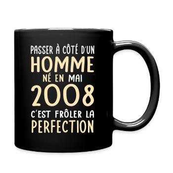 18th birthday - Born in May 2008 - Full Colour Mug - black - Right