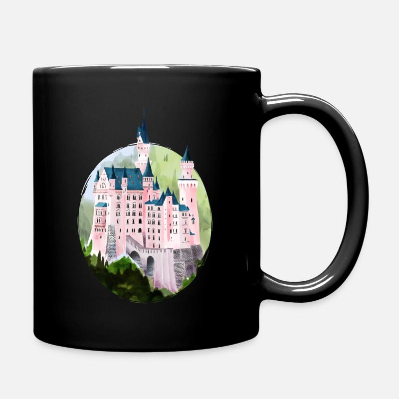 Neuschwanstein Castle, Bavaria, Germany - Full Colour Mug - black