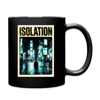 Isolationsnacht in der Neonstadt - Tasse einfarbig - Schwarz - Rechts
