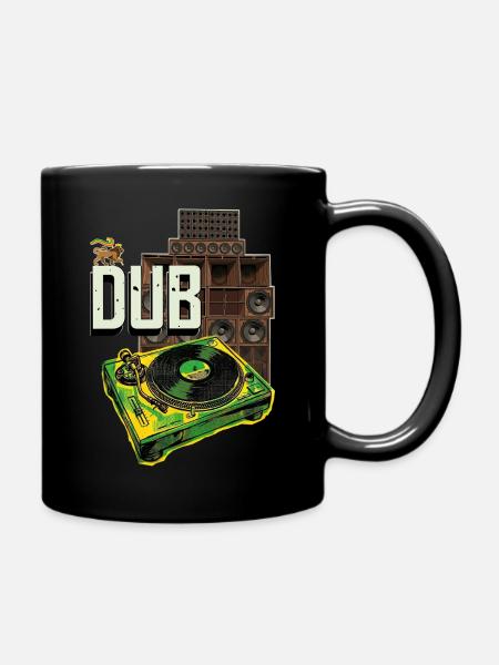 Dub Reggae Soundsystem Plattenspieler - Tasse einfarbig - Schwarz