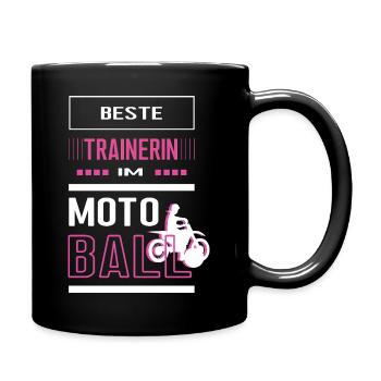 Beste Motoball Trainerin Motoballtrainerin Spiel - Tasse einfarbig - Schwarz - Rechts