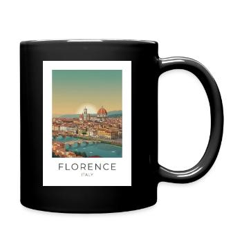 Dusk over Florence Cathedral - Full Colour Mug - black - Right