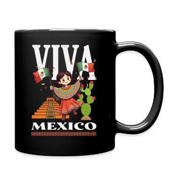 Mexiko Stolz & Heimat Mexikaner Mexico Flagge - Tasse einfarbig - Schwarz - Rechts