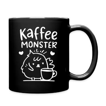 Illustration du monstre du café - Mug uni - noir - Droite