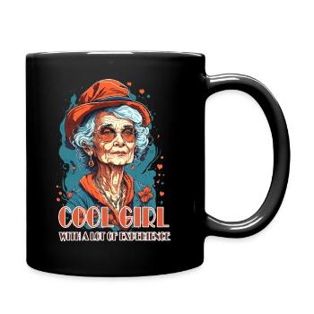 Erfahrene Charmefrau Illustration - Tasse einfarbig - Schwarz - Rechts