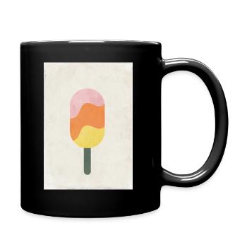 Eis - Tasse einfarbig - Schwarz - Rechts