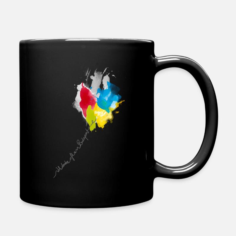 Kaléidoscope en cascade de couleur - Mug uni - noir