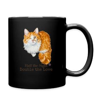 Half the Sight Double the Love - Full Colour Mug - black - Right