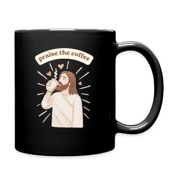 Praise the coffee - weirdpeoplelovethis. - Full Colour Mug - black - Right