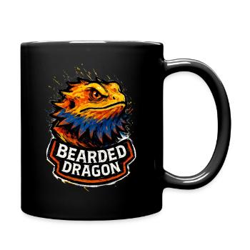 Tête de Dragon Barbu Pogona Style Graphique - Mug uni - noir - Droite