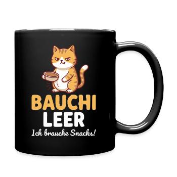 Bauchi leer Katze mit Kaffee - Tasse einfarbig - Schwarz - Rechts