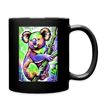 Koala - Tasse einfarbig - Schwarz - Rechts