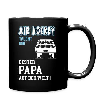 Air Hockey Bester Papa Vater Vatertag Geburtstag - Tasse einfarbig - Schwarz - Rechts