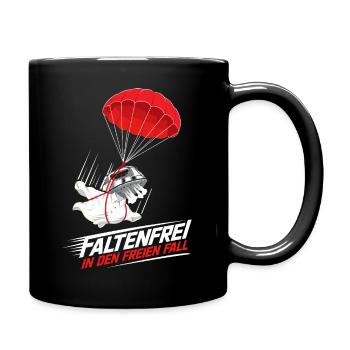 Fallschirm Bügeln Extremsport - Tasse einfarbig - Schwarz - Rechts