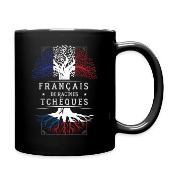 Francais De Racines Tcheques T-Shirt Cadeau Humour - Mug uni - noir - Droite