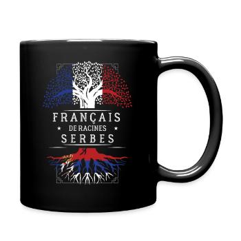 Francais De Racines Serbes T-Shirt Cadeau Humour - Mug uni - noir - Droite