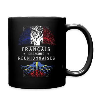 Francais De Racines Reunionnaises T-Shirt Cadea... - Mug uni - noir - Droite