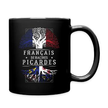 Francais De Racines Picardes T-Shirt Cadeau Humour - Mug uni - noir - Droite
